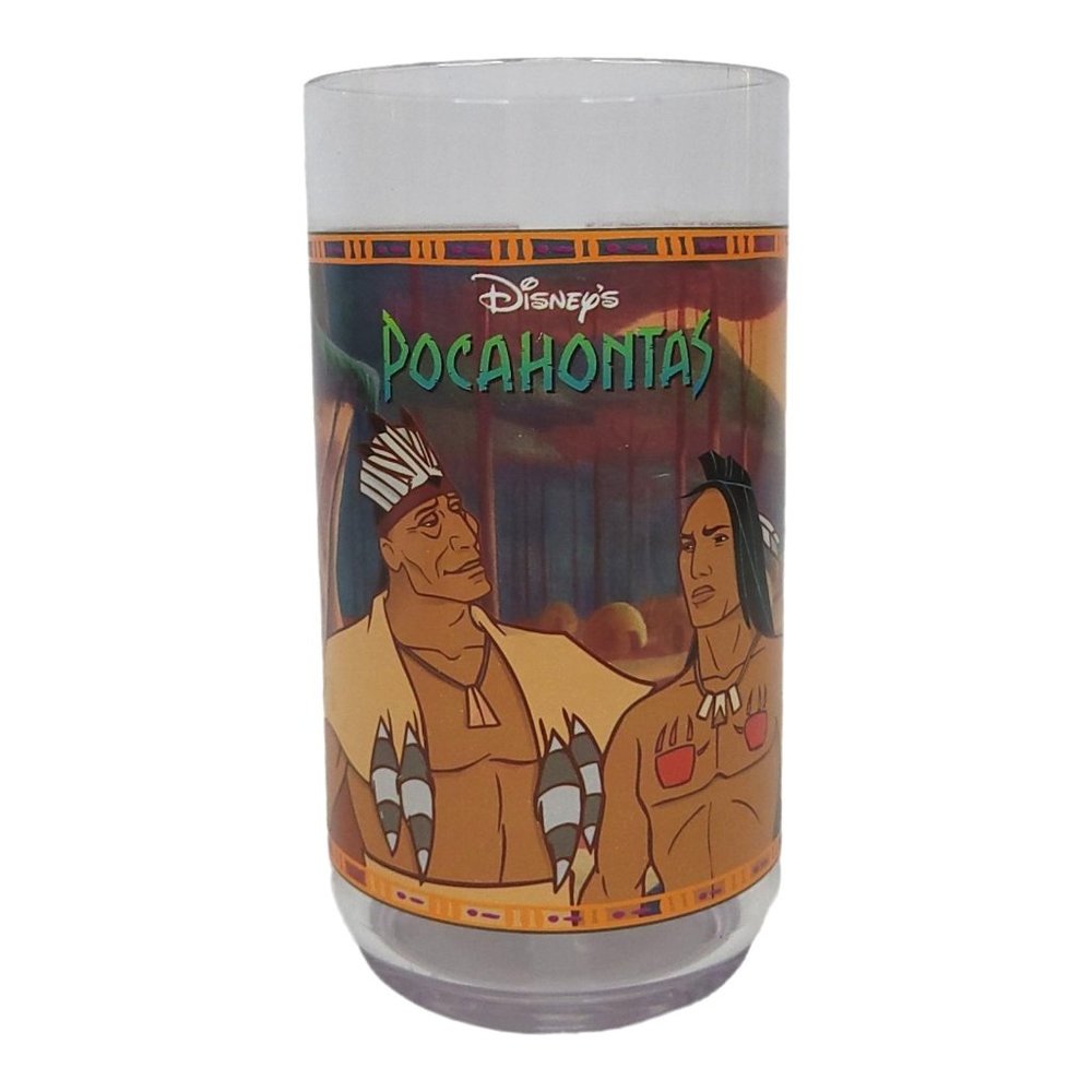 Burger King Disney Pocahontas Powhatan Kocoum Colors of the Wind Drinking Glass